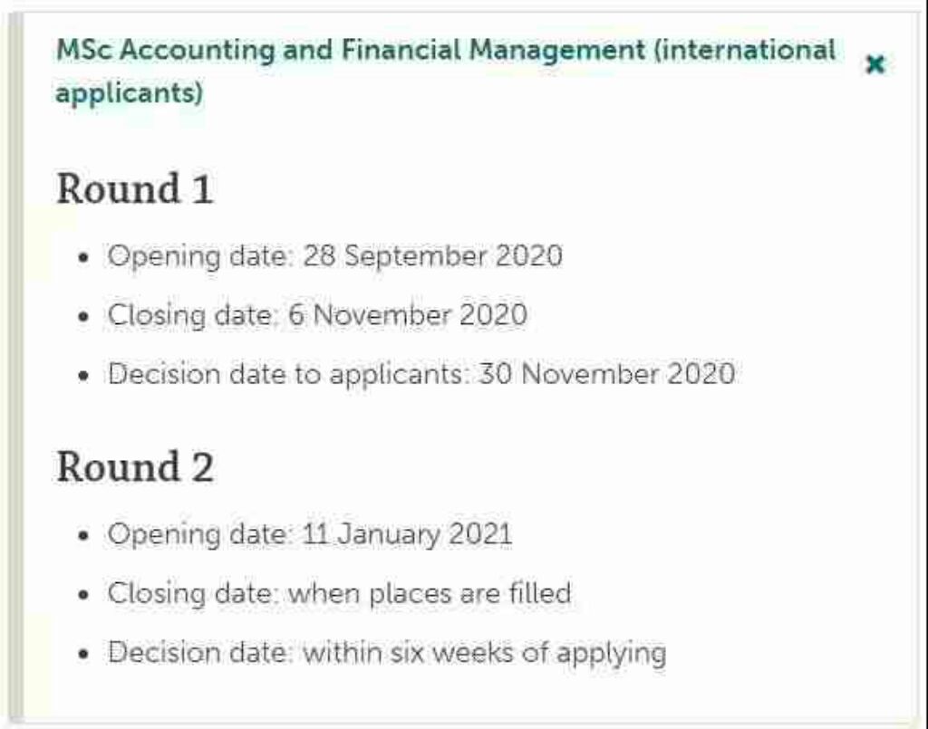 约克大学MSc Accounting and Financial Management首轮11月6号截止，MA Education首轮11月27号截止
